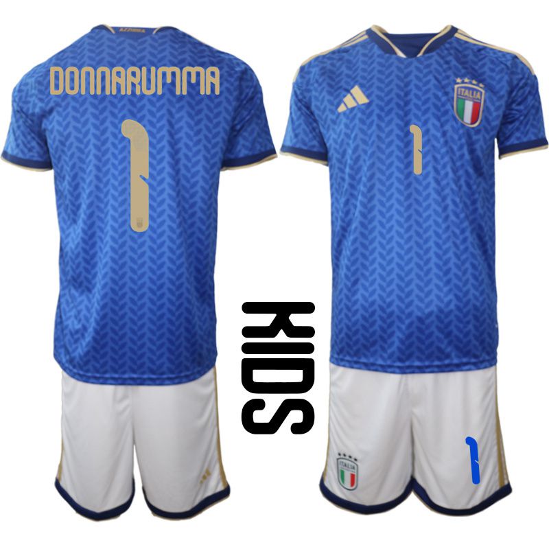 Youth 2026 World Cup National Team Italy home blue #1 Soccer Jersey 01